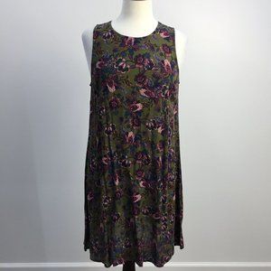 NWT SELFE Sleeveless Floral Peek-A-Boo Back Dress